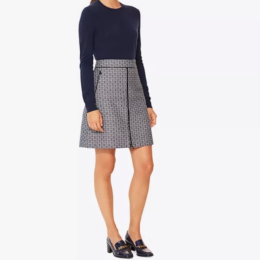 Tory Burch Chaumont A-line Logo Print Mini Skirt Size 4